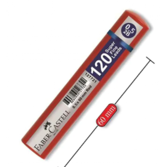 Faber Castell 0,5 Grip Uç 120'li Tüp Kırmızı