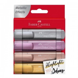 Faber Castell Fosforlu Kalem Metalik 4Lü