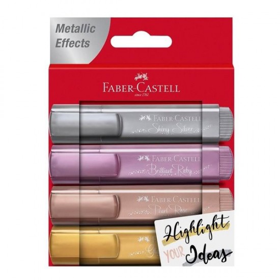 Faber Castell Fosforlu Kalem Metalik 4Lü