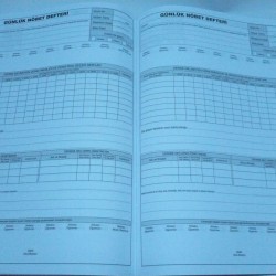 Günlük Nöbet Defteri Ciltli 20x28