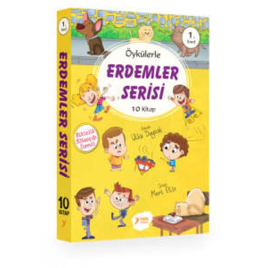 Öykülerle Erdemler Serisi 1.Sınıf 10 Kitap Renkli Hece