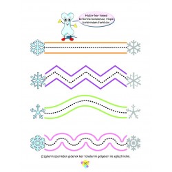 Farklı Kalemle Çizgiler (Spiralli Çizgi Çalışmaları Kitabı)