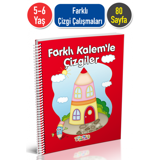 Farklı Kalemle Çizgiler (Spiralli Çizgi Çalışmaları Kitabı)