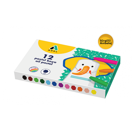 Adel 12 Renk Pastel Boya