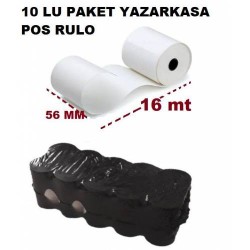 Yazar Kasa Termal Rulo 56x16 mt 10 lu Paket