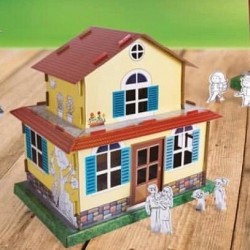 Sarı Köşk Karton Maket Ev