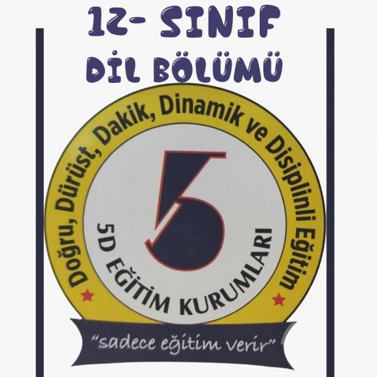 5D Egitim Kurumları 12. Sınıf Dil Bölümü Öğrenci Kitap Seti