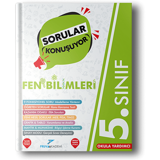 Pruva Akademi Yayınları 5. Sınıf Fen Bilimleri Sorular Konuşuyor Soru Bankası
