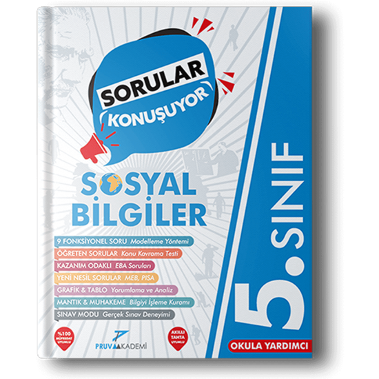 Pruva Akademi Yayınları 5. Sınıf Sosyal Bilgiler Sorular Konuşuyor Soru Bankası
