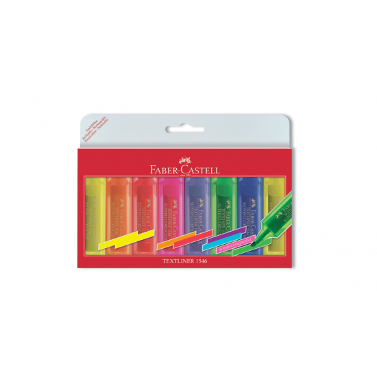 Faber-Castell Şeffaf Gövde Fosforlu Kalem 6+2'li Poşet
