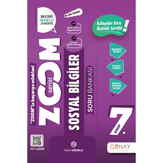 Günay Yayıncılık 7.Sınıf Zoom Sosyal Bilgiler Soru Bankası