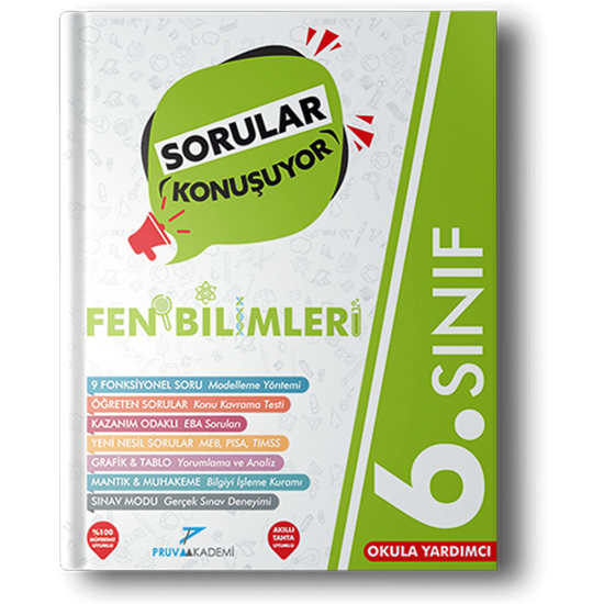 Pruva Akademi Yaynları 6. Sınıf Fen Bilimleri Soru Bankası