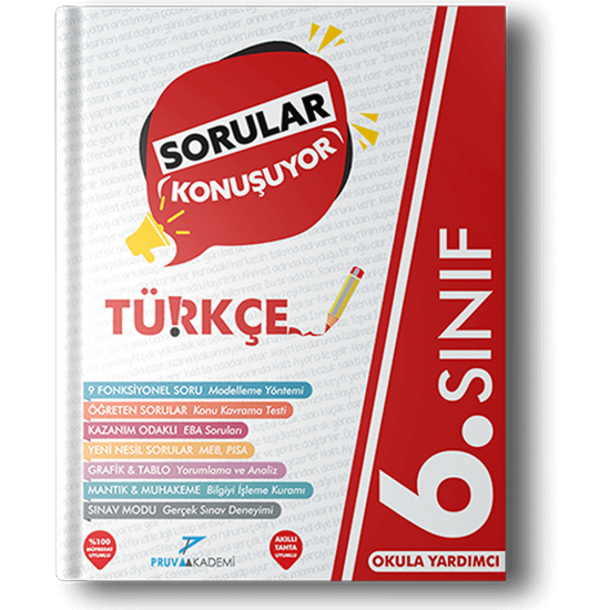 Pruva Akademi Yayınları 6. Sınıf Türkçe Sorular Konuşuyor Soru Bankası