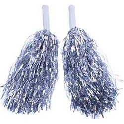 23 Nisan Gösteri Ponpon Metalik Gümüş 2'li Set 