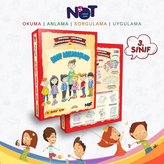 BiNot Yayınları 3. Sınıf Sınıf Arkadaşları Okuma Anlama Sorgulama Uygulama Seti