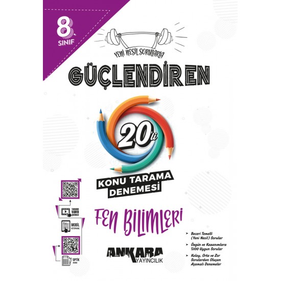 Ankara Yayıncılık 8.⁠ ⁠Sınıf Güçlendiren Fen Bilimleri 20'li Konu Tarama Denemesi