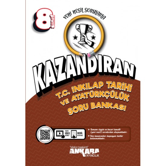 Ankara Yayıncılık  8. Sınıf Kazandıran T.C İnkılap Tarihi ve Atatürkçülük Soru Bankası