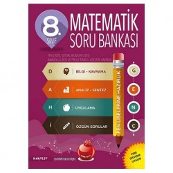 Nar Test 8. Sınıf Kırmızı Dahi Genç Matematik Soru Bankası Fen Liselerine Hazırlık