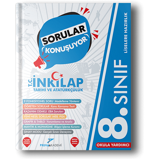Pruva Akademi Yayınları 8. Sınıf T.C. İnkılap Tarihi ve Atatürkçülük Soru Bankası