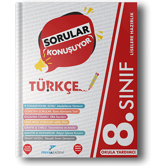 Pruva Akademi Yayınları 8. Sınıf Türkçe Soru Bankası