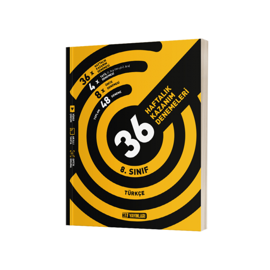 Hız Yayınları 8.Sınıf Türkçe 36 Haftalık Kazanım Denemeleri