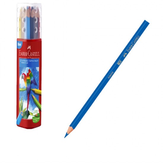 Faber Castell 12 Renk Üçgen Kutu Kuru Boya Kalemi