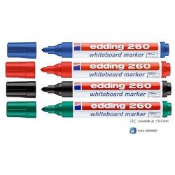 Edding 260 Beyaz Yazı Tahtası Kalemi Kırmızı