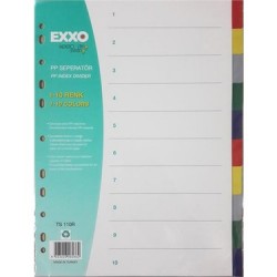 Exxo Pp Seperatör 10 Renk A/4 PP