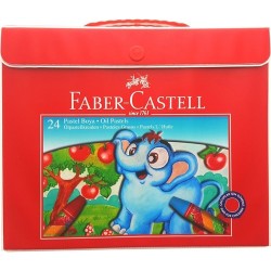 Faber-Castell Plastik Çantalı Tutuculu Pastel Boya 24 Renk