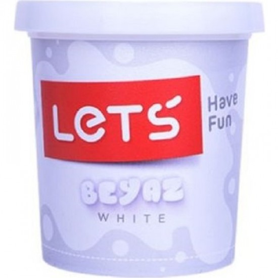 Lets Tek Renk Oyun Hamuru beyaz 150 gr.