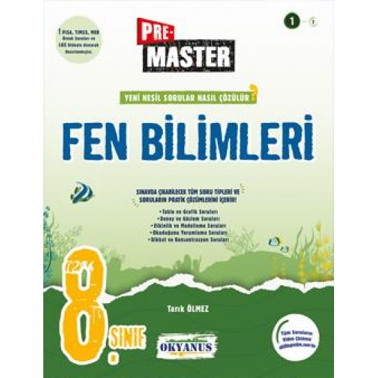 Okyanus Yayınları 8. Sınıf Pre Master Fen Bilimleri Soru Bankası