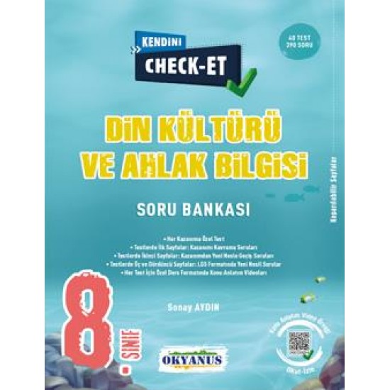 Okyanus Yayınları 8. Sınıf Kendini Check - Et Din Kültürü Ve Ahlak Bilgisi Soru Bankası