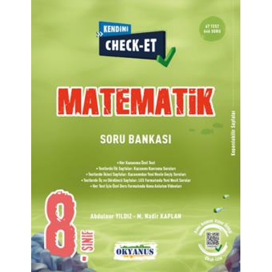 Okyanus Yayınları 8. Sınıf Kendini Check - Et Matematik Soru Bankası