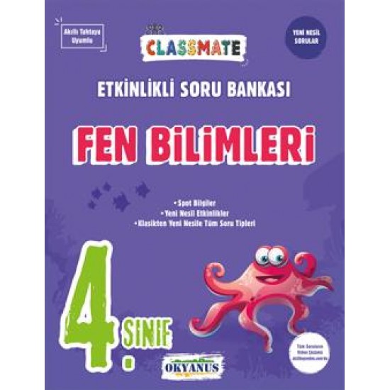 Okyanus Yayınları 4. Sınıf Fen Bilimleri Classmate Etkinlikli Soru Bankası Okyanus Yayınları