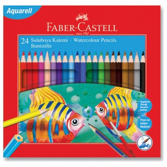 Faber Castell Aquarel 24 renk Sulu Boya Kalemi