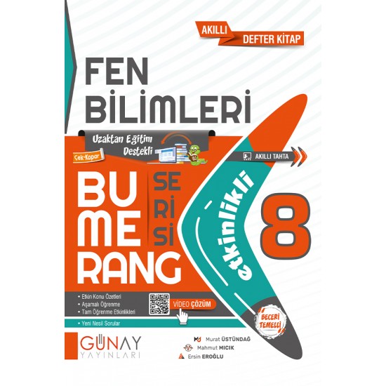 Günay Yayınları 8.Sınıf Bumerang Serisi Fen Bilimleri Soru Bankası