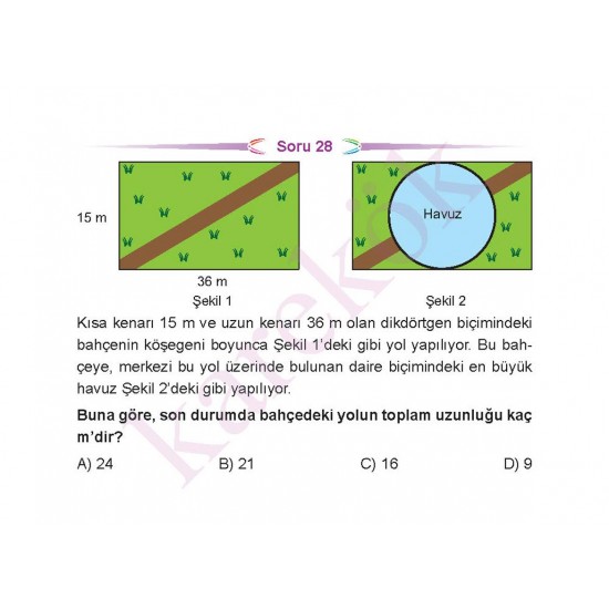 Karekök Yayınları 8. Sınıf LGS Matematik Orta Cep Test