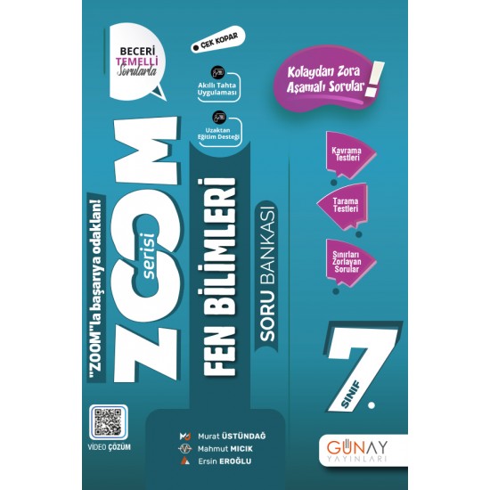 Günay Yayıncılık 7.Sınıf Zoom Fen Bilimleri Soru Bankası