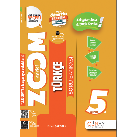 Günay Yayıncılık 5.Sınıf Zoom Türkçe Soru Bankası