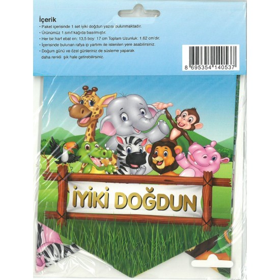 İyi ki Doğdun Yazısı (13,5*17 cm) Orman Masalı