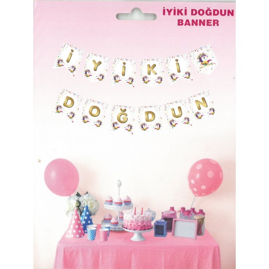 İyi ki Doğdun Yazısı (13,5*17 cm) Unicorn