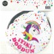 İyi ki Doğdun Yazısı Kenar Kesimli Unicorn
