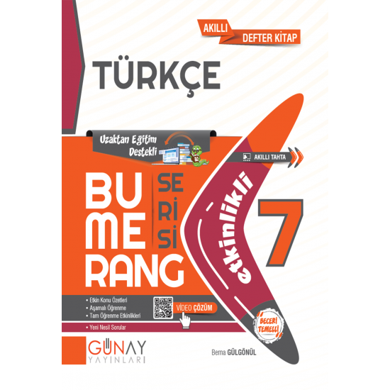 Günay Yayınları 7.Sınıf Bumerang Serisi Türkçe Soru Bankası