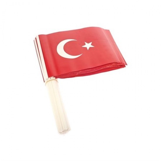 Büyük Çıtalı Kağıt Bayrak 20x30 Ebat 40 Li