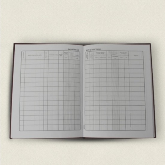 Demirbaş Eşya Defteri Ciltli