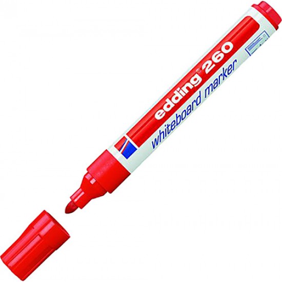 Edding 260 Beyaz Yazı Tahtası Kalemi Kırmızı