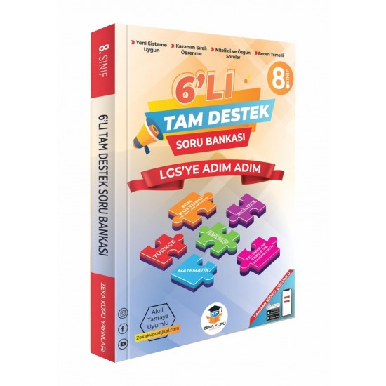 Zekaküpü Yayınları Lgs 8.Sınıf 6'Lı Tam Destek Soru Bankası
