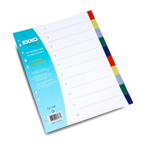 Exxo Pp Seperatör 10 Renk A/4 PP