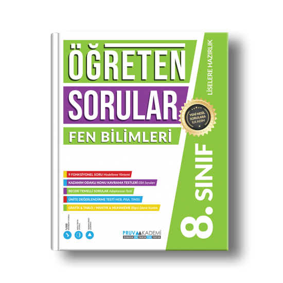 Pruva Akademi 8.Sınıf LGS Öğreten Sorular Fen Bilimleri
