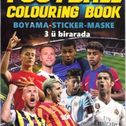 Futbol Boyama Kitabı Çıkartma ekli Maske Hediyeli